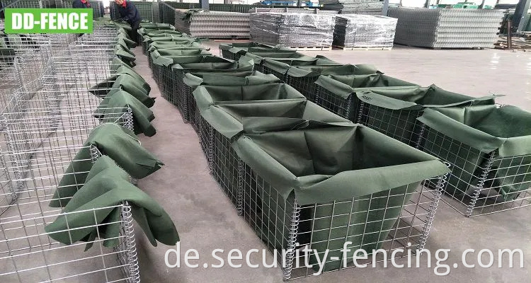 Verzinktes geschweißtes Mesh Gabion Bastion Stützmauer Defensivbarrieren für militärische Grabendeich Damm Flut